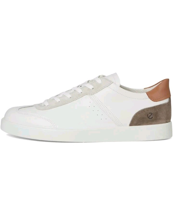 ECCO Men’s Street Lite Retro Sneaker White Gravel Cashmere EU 43 Size 9 – 9.5 US