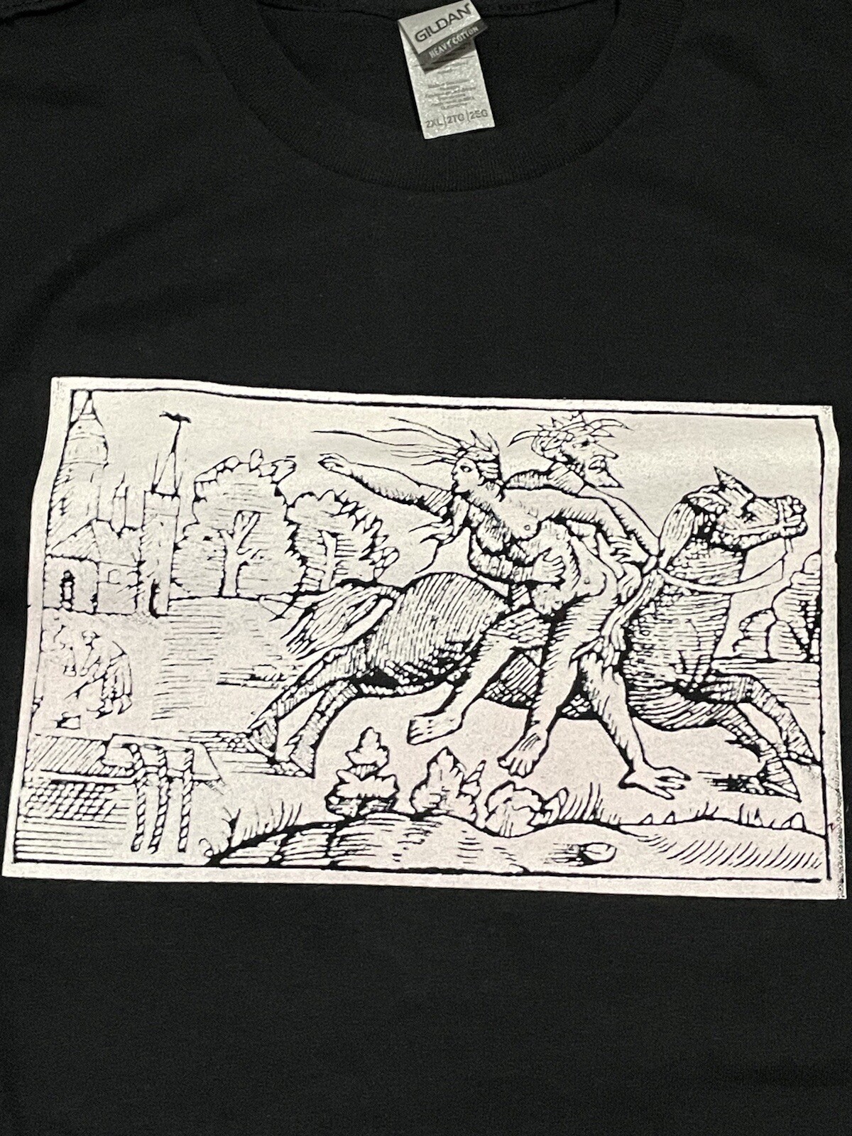 Witch T Shirt XXL Size Devils pact Demons Witches sabbath Occult Screen printed