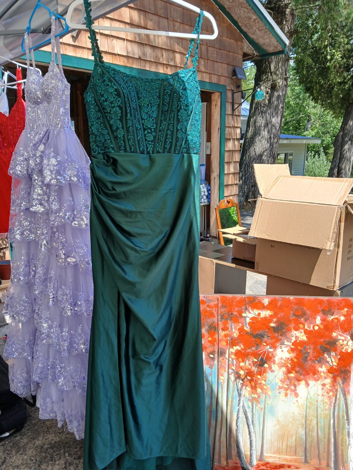 Beautiful Green Prom Dress Size 6