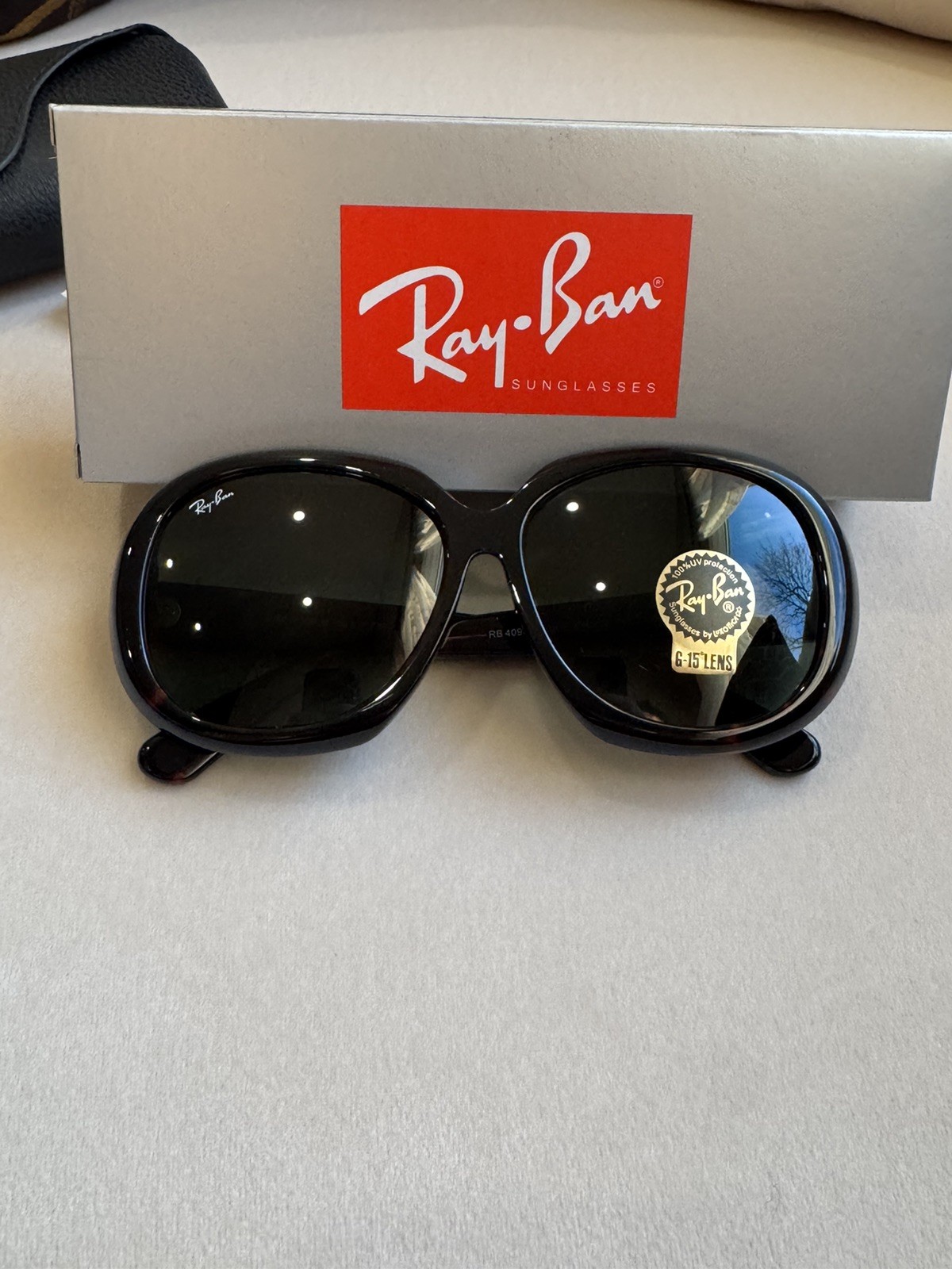 New Ray-Ban Jackie Ohh II Tortoise/ Green G15 60mm Sunglasses RB4098