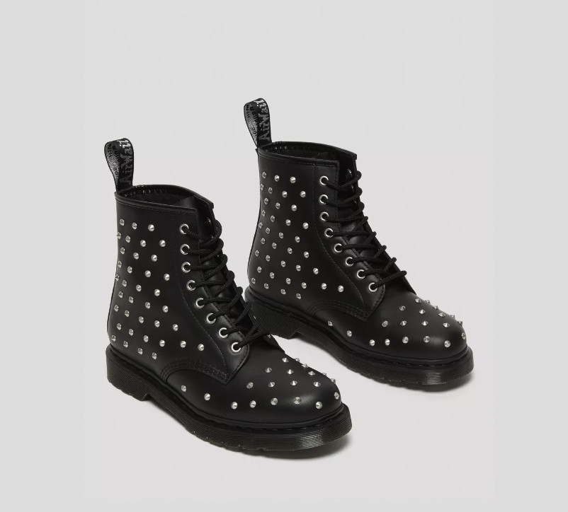 1460 STUD WANAMA LEATHER LACE UP BOOTS MSRP$210