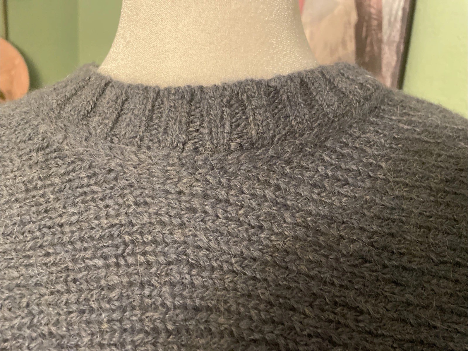 The Group Babaton Day Off Sweater Oversized Crewneck 100% Alpaca Blue XXS NWT
