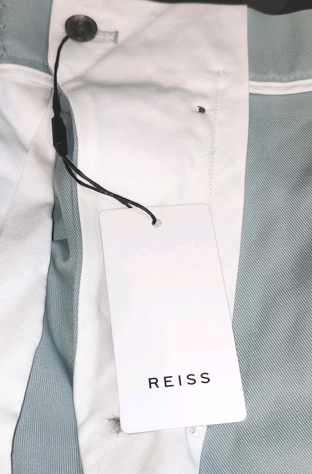 REISS Rabbit Pleat Front Solid Apple Green Trousers 32 NWT