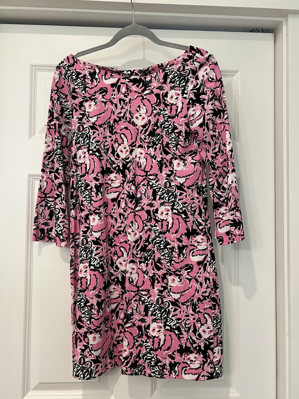 Lilly Pulitzer “Bay” dress in the “Hangin with my Boo” panda print – Size S
