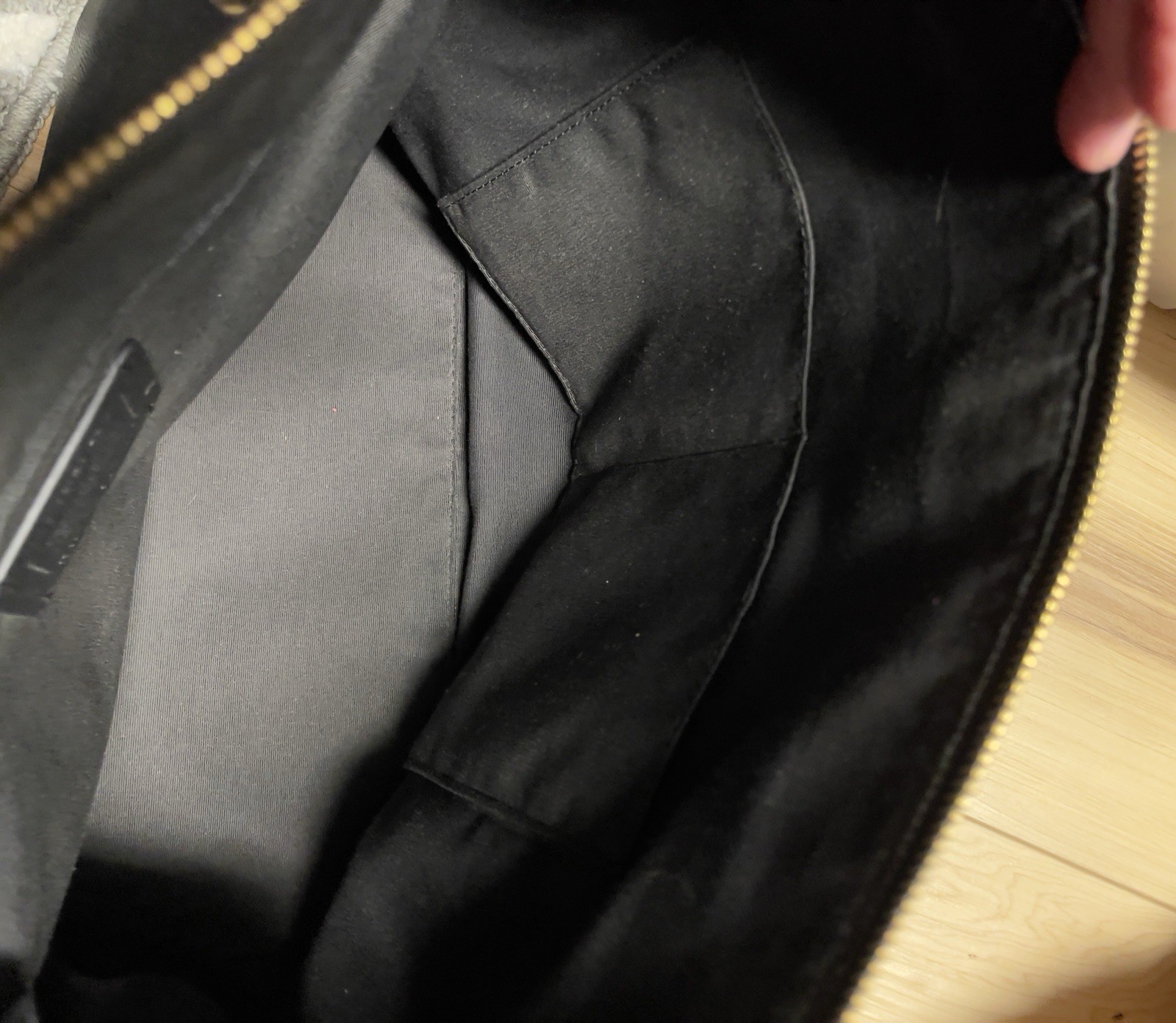 COACH CLASSIC Crossgrain Leather GALLERY Black & Gold Tote F79608 VGC