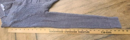 Roxy Cardigan Sweater Open Front Knit Womens XSmall Gray Long Sleeve Casual Work