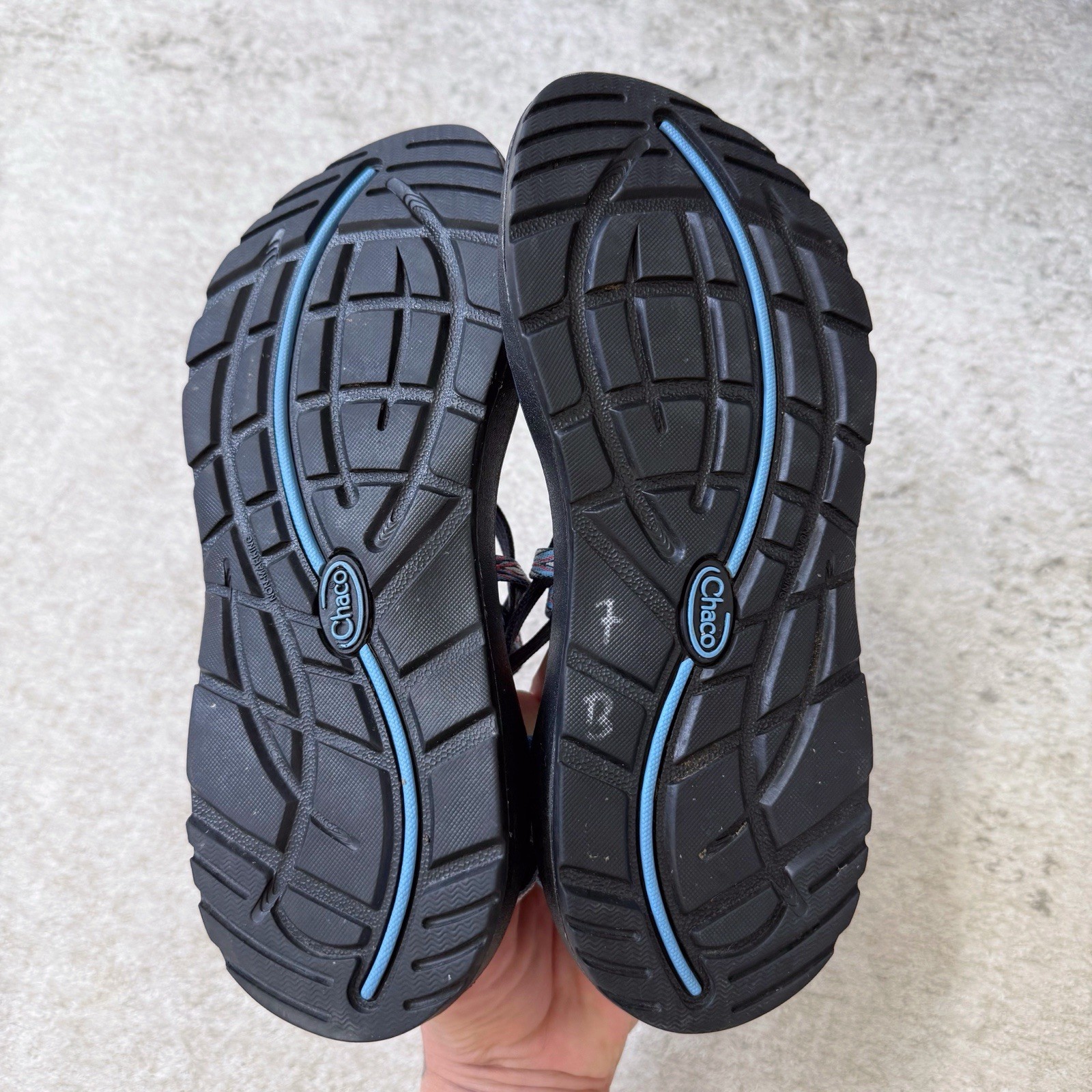 Chaco Z Cloud X2 Womens 8 Strappy Sandals Blue Pattern Toe Loop