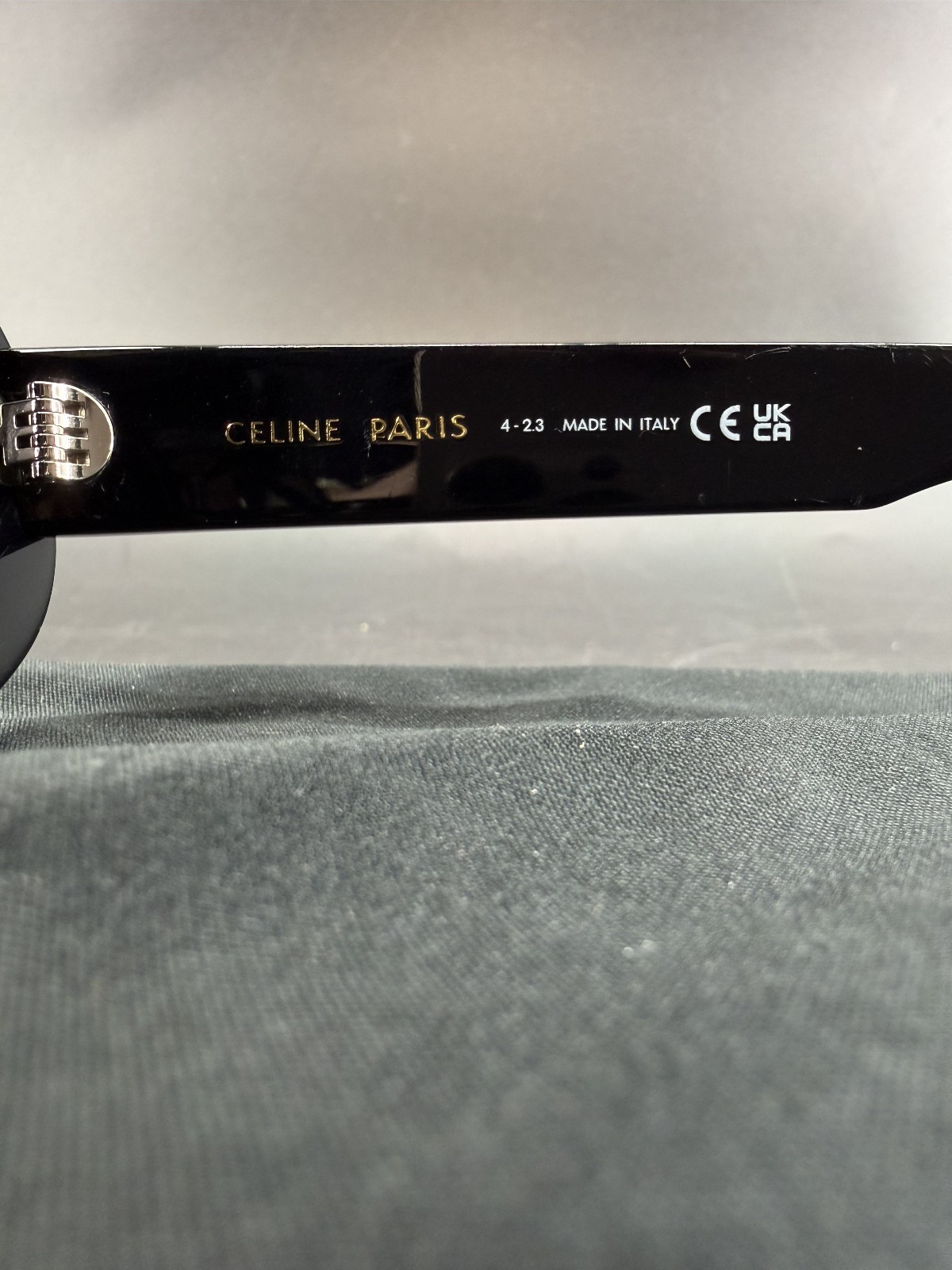Authentic Celine CL40194U 01A 52mm Oval Black Sunglasses Grey Lens Only