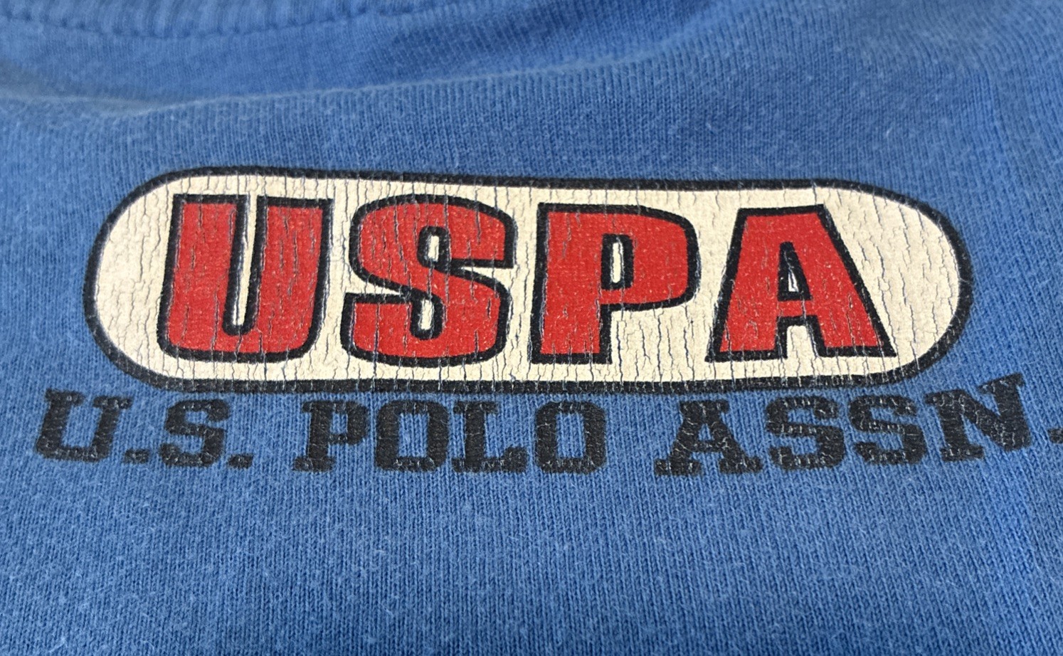 US Polo Assn Shirt Mens Large L Blue USPA American Flag Graphic Tee 114559ZB