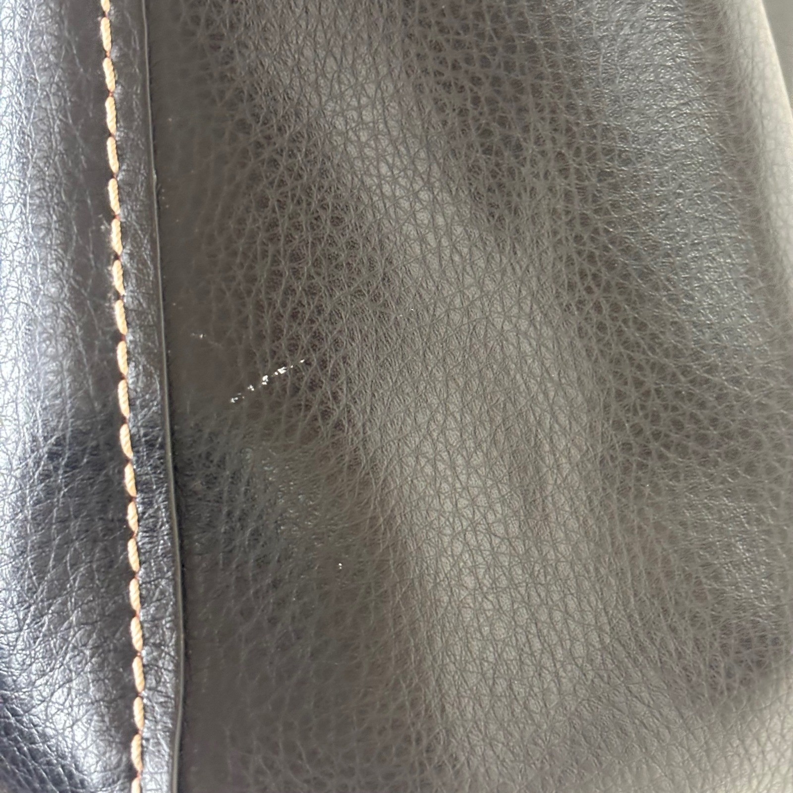 Coach Derby Tote Black Pebbled Leather Red Interior Handbag 58660