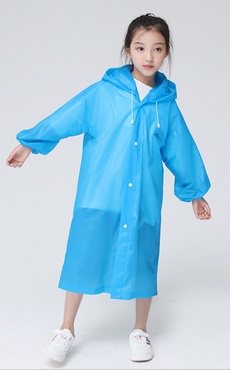 Unisex Adult Raincoat Waterproof Rain Coat Hooded Jacket Poncho Rainwear Camping