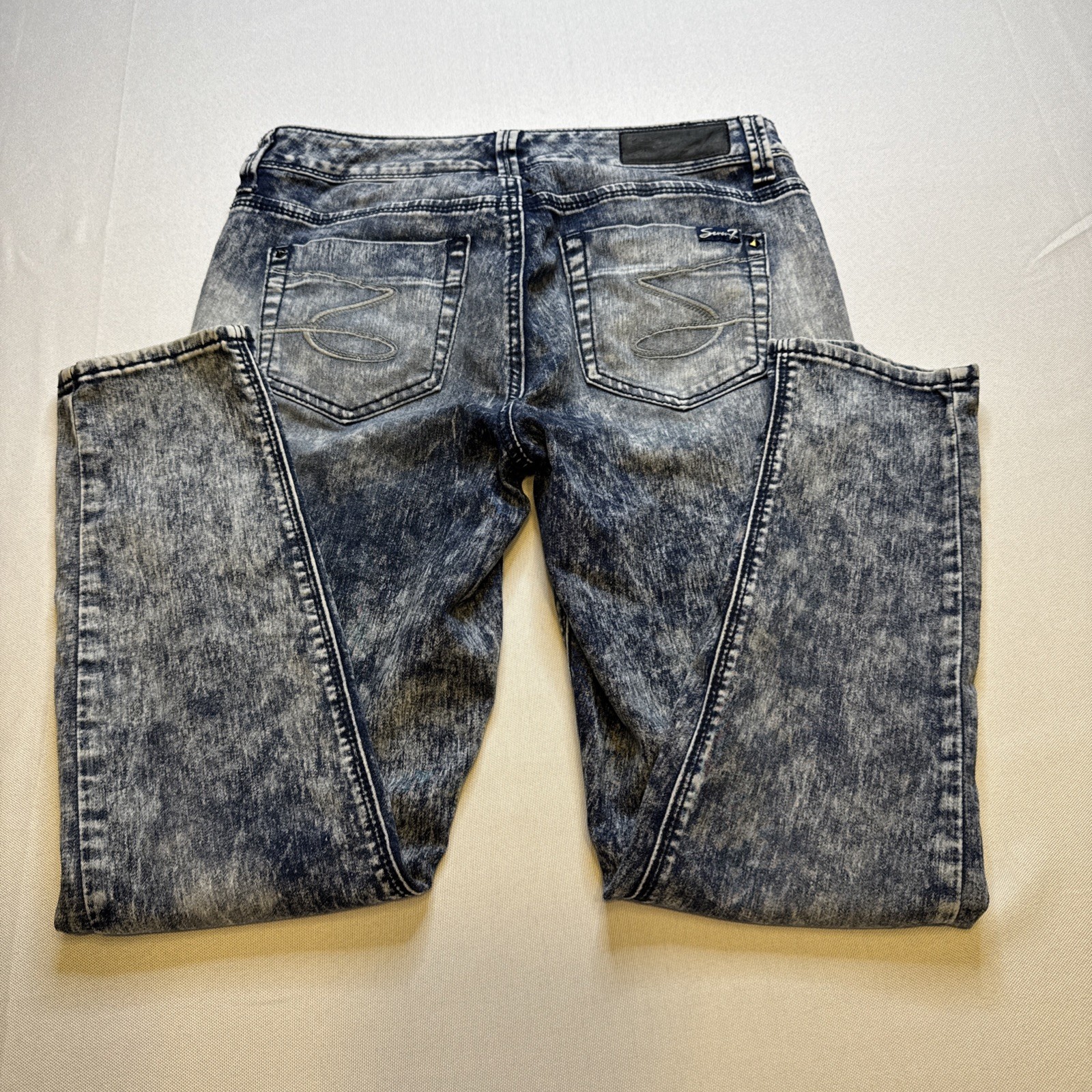 Seven7 Stonewashed Denim Legging Size 4 Retro 80’s # 0068