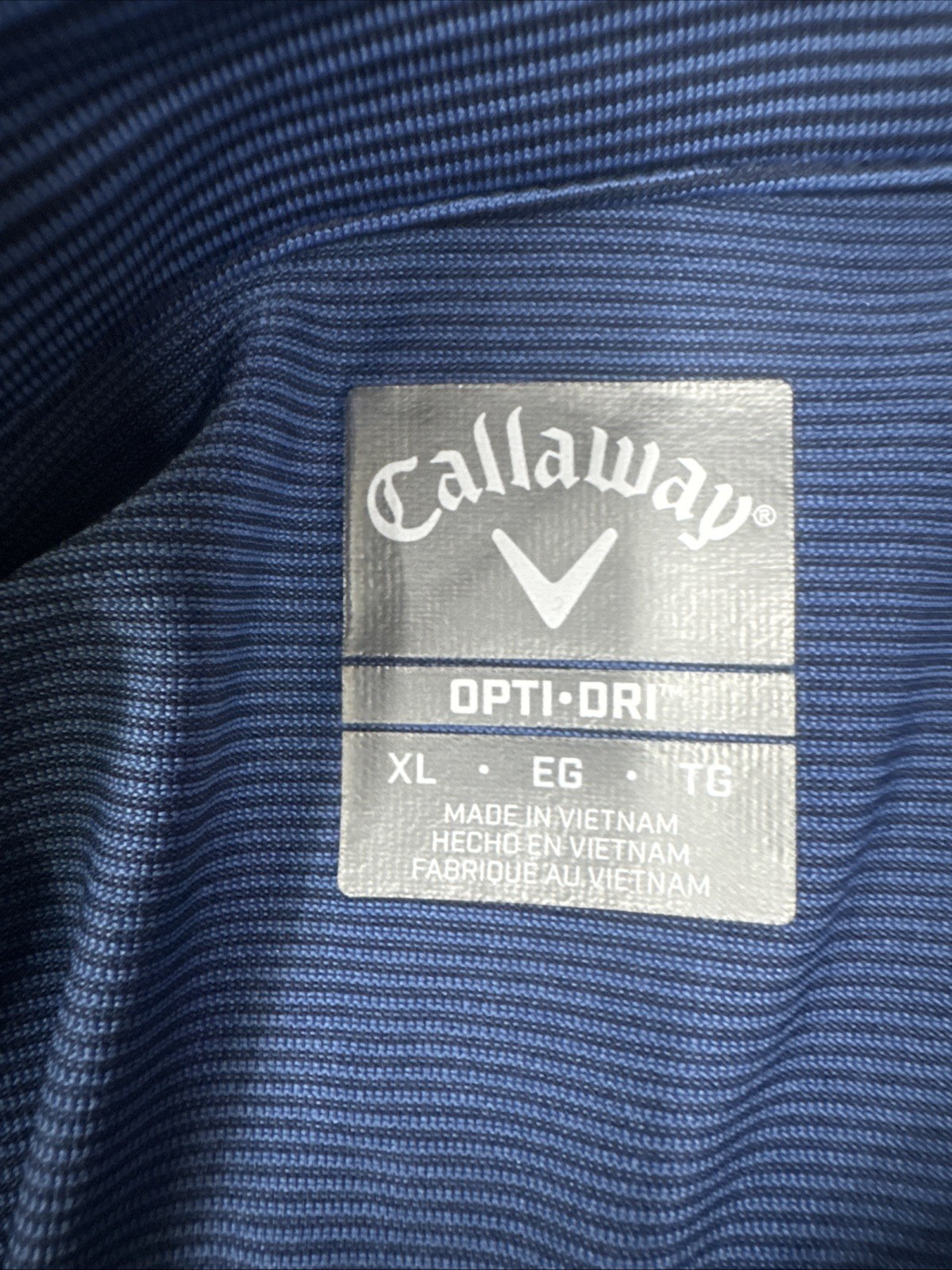 Callaway Men’s Opti-Dri Blue Golf Polo Size XL Short Sleeve Lightweight