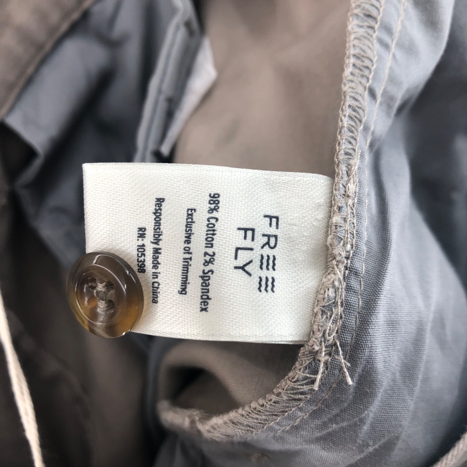 Free Fly Men’s Size 36×32 Anchor Chino Pants Tech Khaki Light Tan NWT