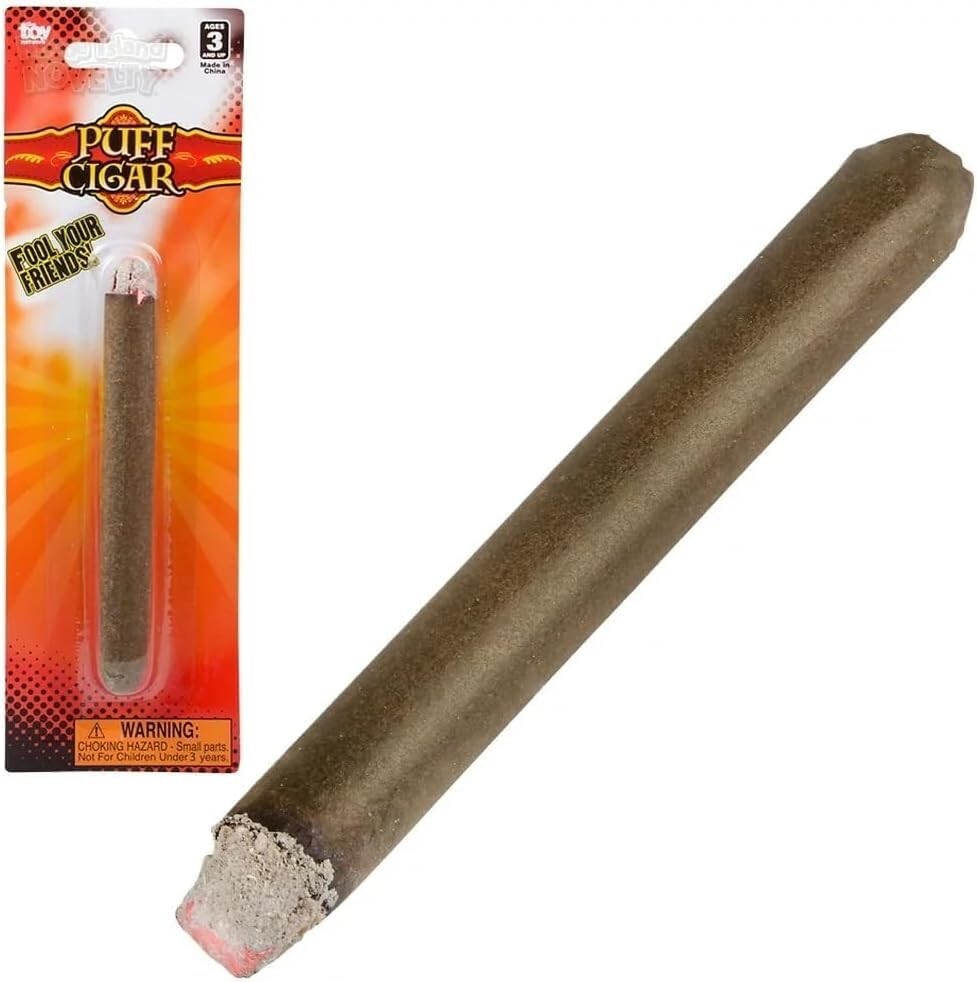 Fake Brown Puff Cigar for Adults, 1 Piece – Real Realistic Looking Stage Prop