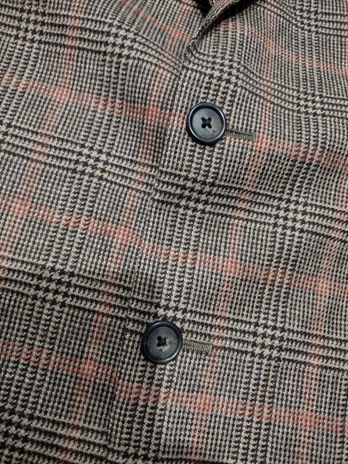 Corneliani Sport Coat 42R Brown Windowpane Check Wool Mohair Cashmere