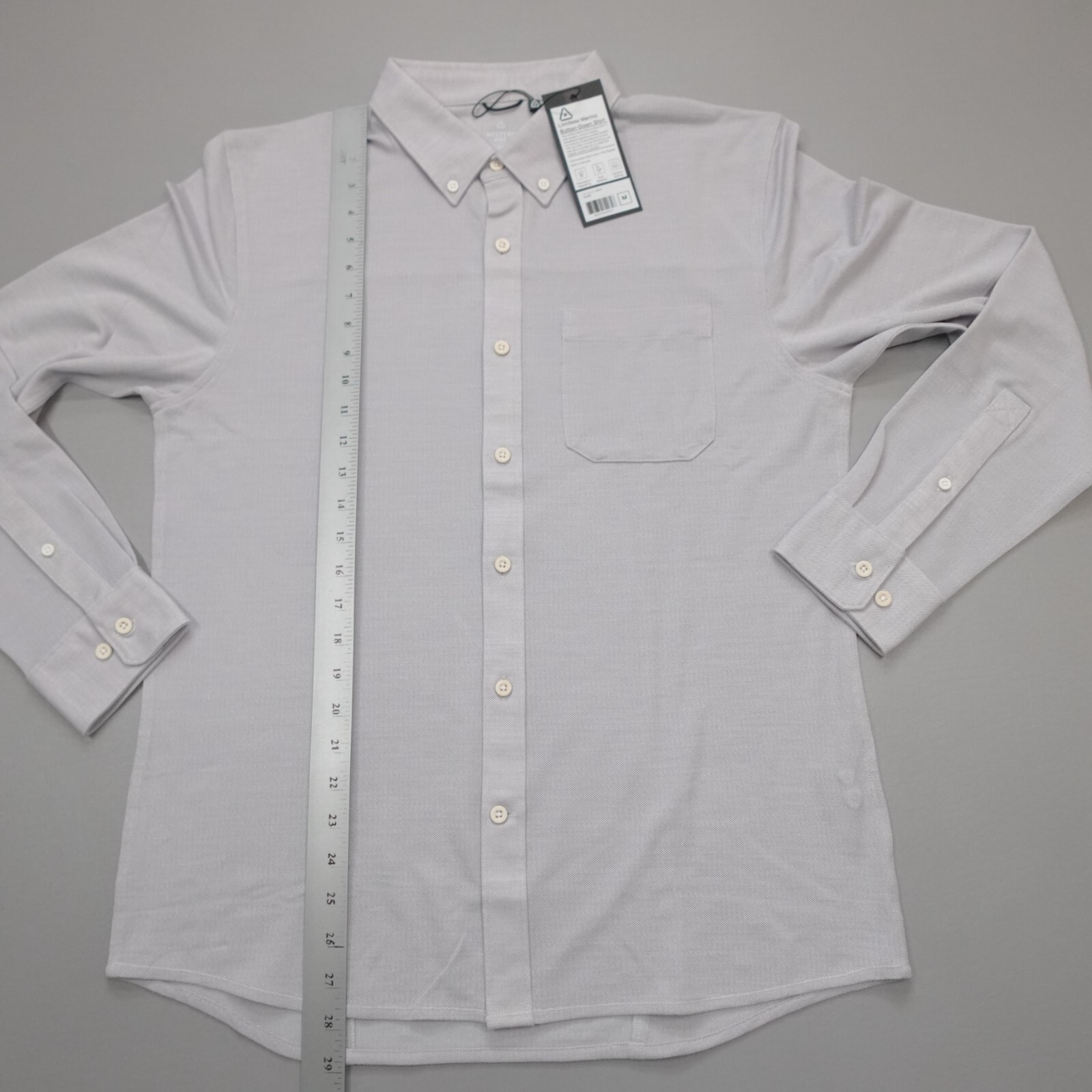 Western Rise Slim Fit Limitless Merino Wool Button Down Shirt Wicking Smoke