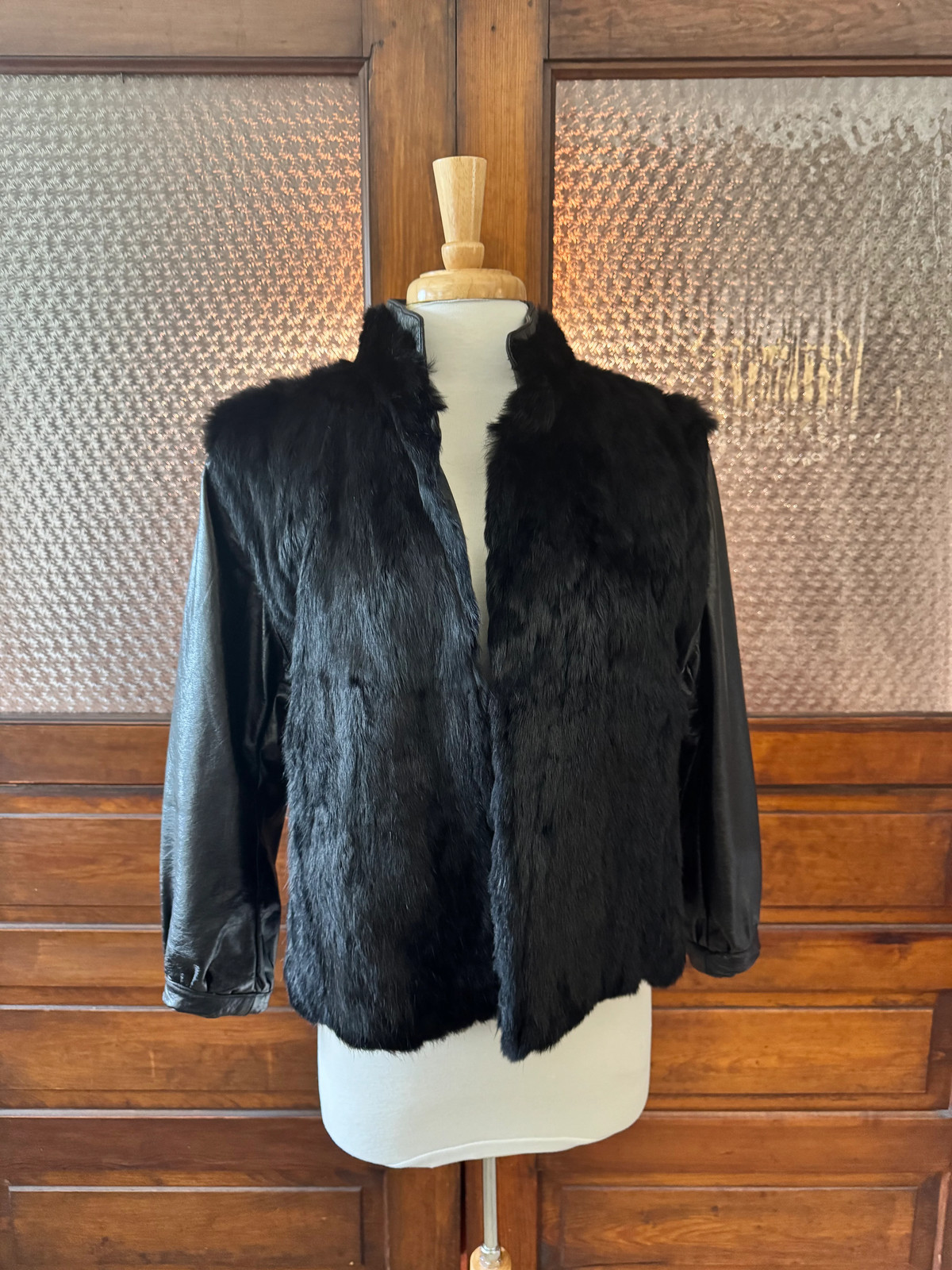 Vintage Convertible Fur & Leather Jacket