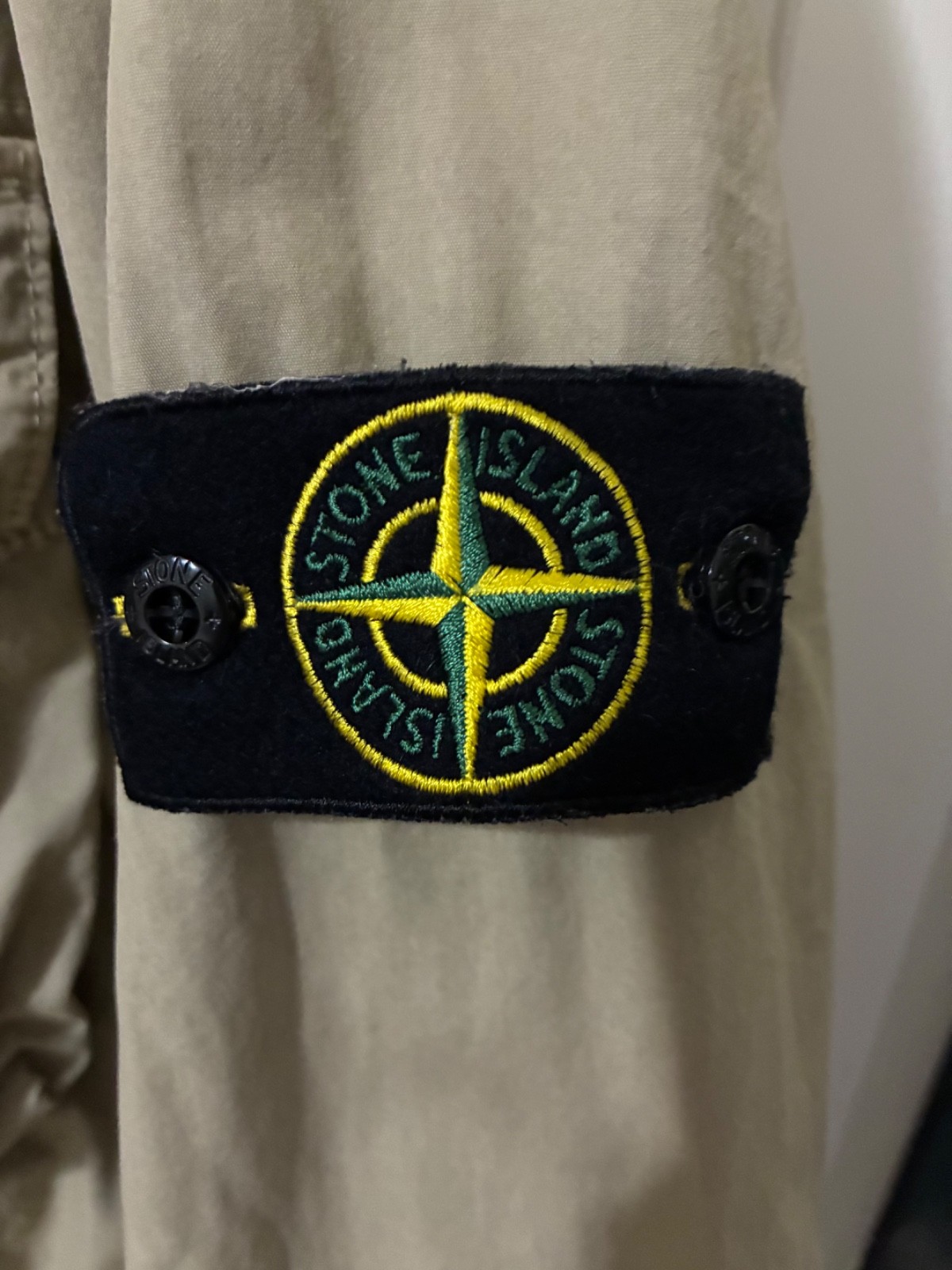 LNWOT AUTH STONE ISLAND BEIGE DOUBLE ZIP OVERSHIRT (SIZE XL)
