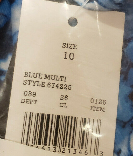 Dreamsuit By Miracle Brands Womens Bathing Suit One Piece Blue Multi size 10 nwt