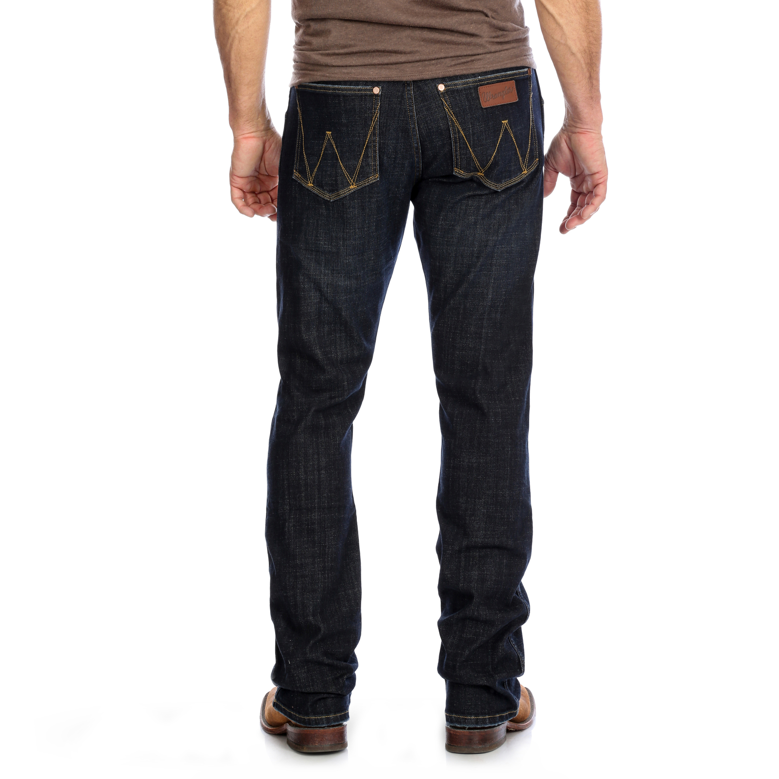 Wrangler Men’s Retro Dark Blue Slim Fit Bootcut Jeans 77MWZDX