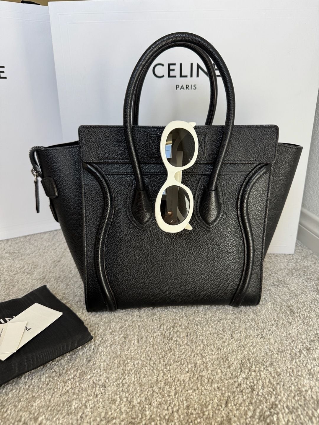 Celine Triomphe 01 CL40194U Oval Sunglasses in Ivory Acetate