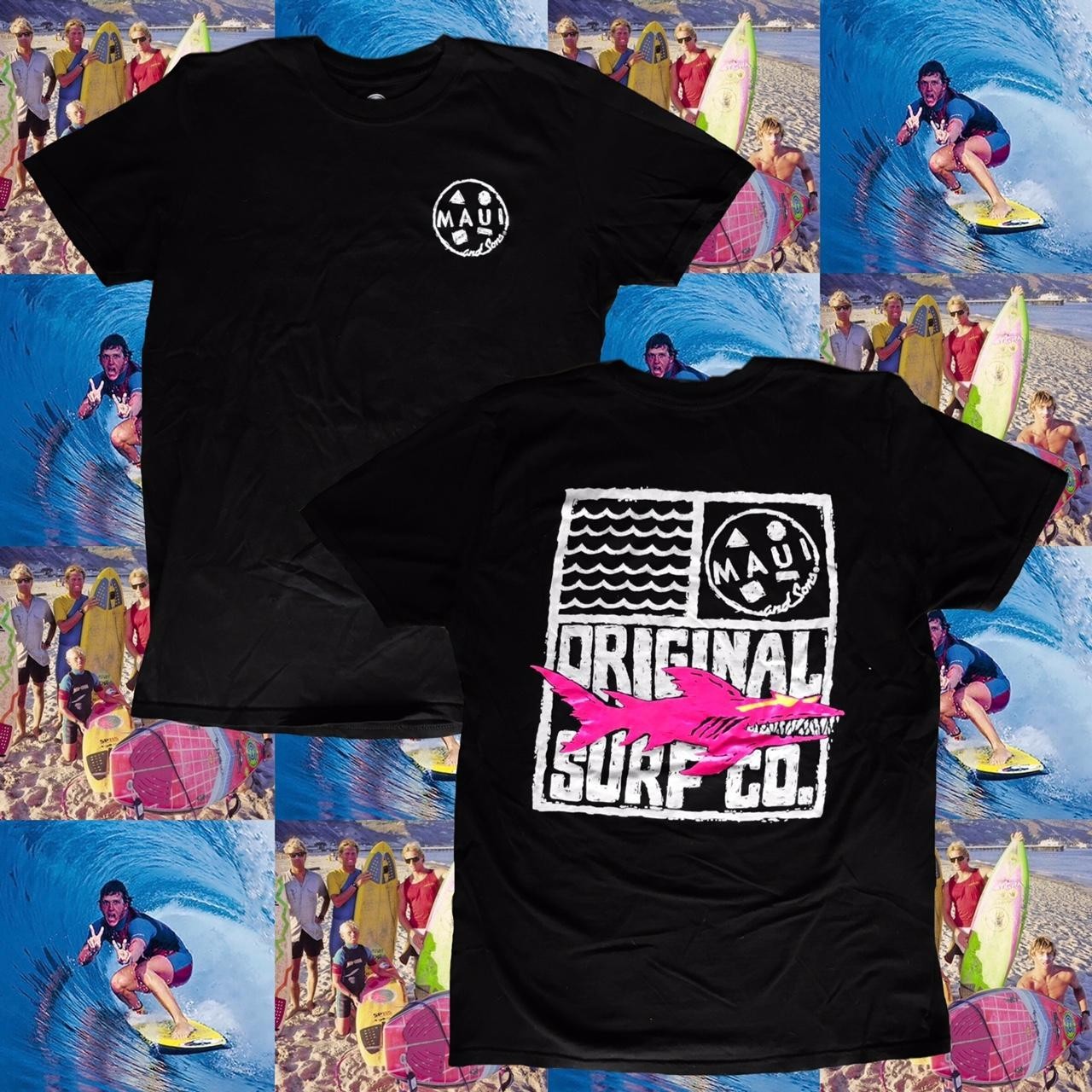 Retro Maui & Sons Original Surf Co. Hawaii Shark Medium T-Shirt