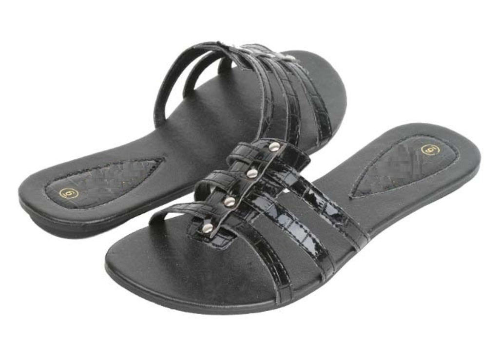 Womens Fashion Slide Slip On Sandals Black Bronze Beige Burgundy 5 6