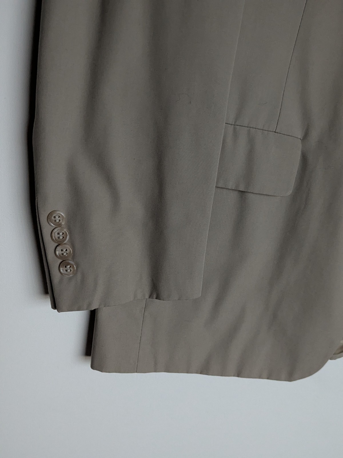 HASPEL Vtg Solid Beige Khaki BLAZER SUIT COAT JACKET Men’s 40R