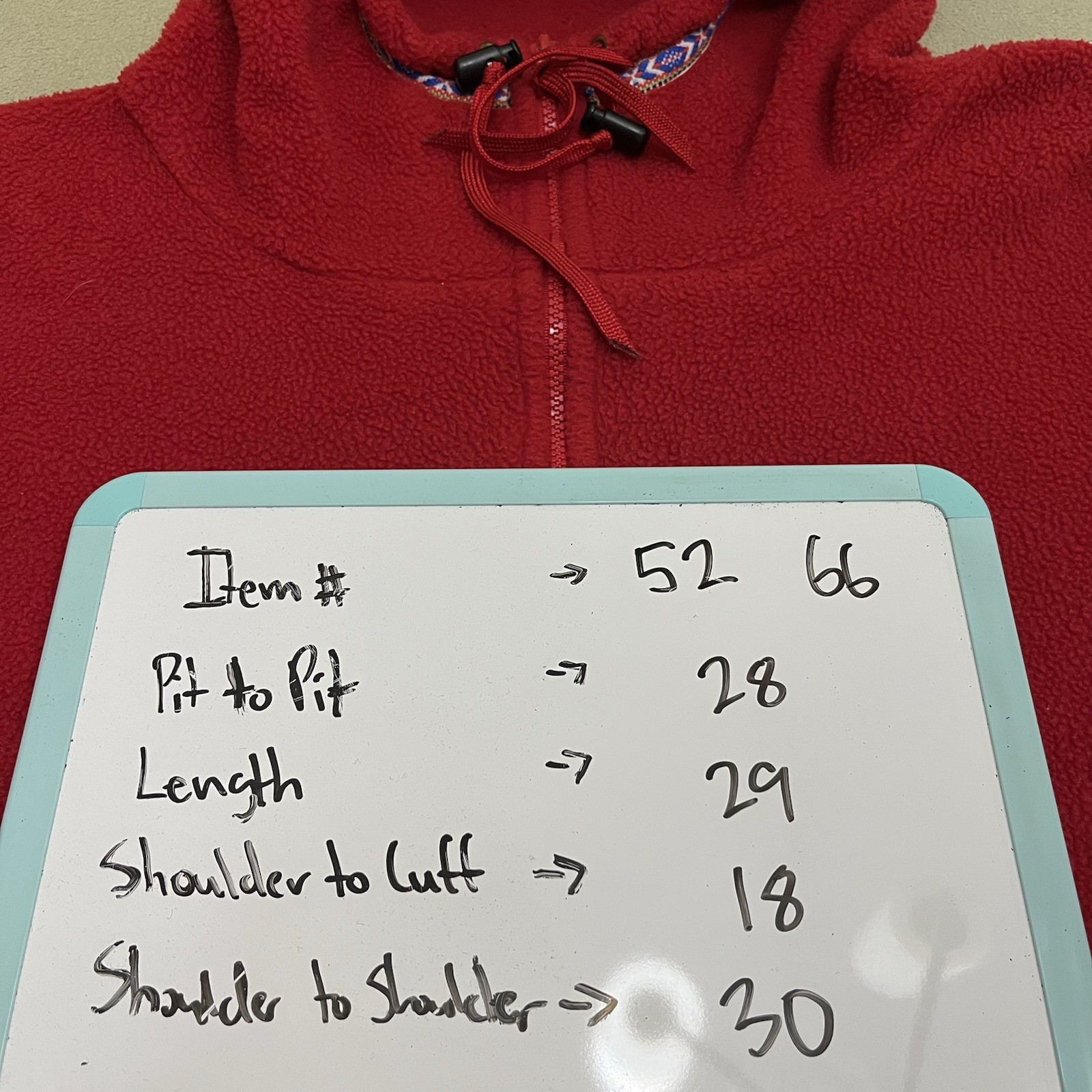 Wintergreen By Susan Schurke Ely, Mn Fleece Full Zip Jacket Red Mens Size L