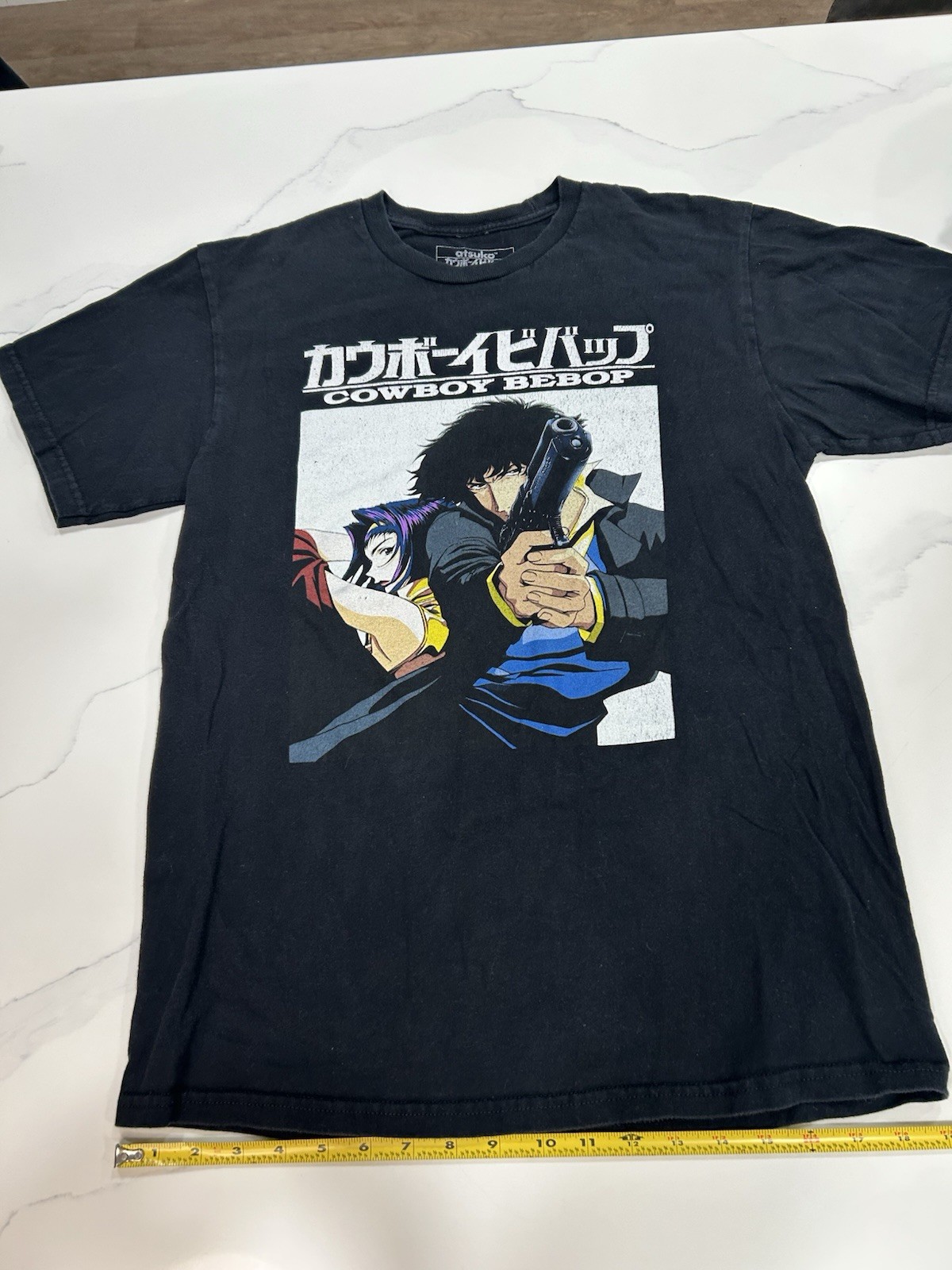 atsuko Cowboy Bebop Spike Black Graphic Crew Neck Short Sleeve T-Shirt M