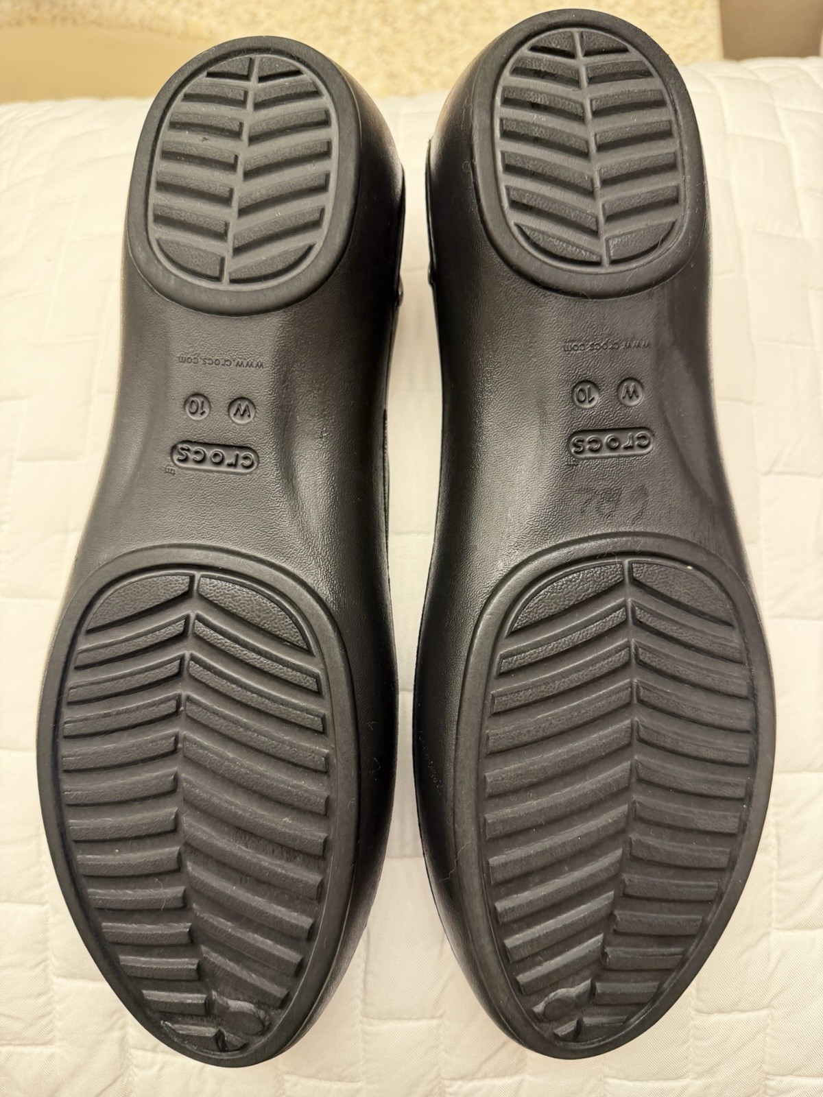Crocs Sienna Flats Black Slip On Comfort Shoes Women’s Size 10 W10 Comfort