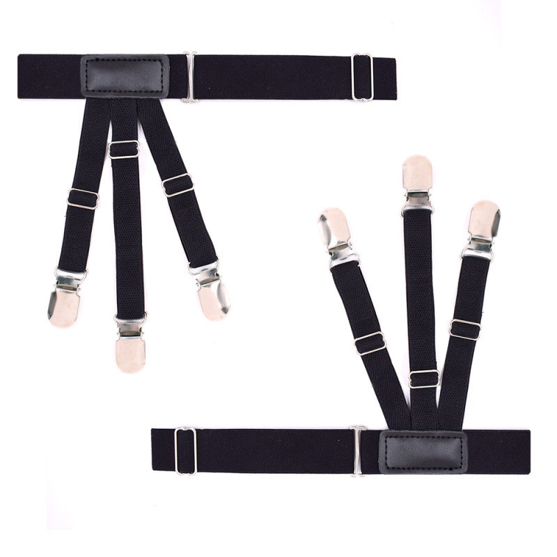1 Pair Male Shirt Garters Stays Business Suspenders Braces Men’s Garter Belt