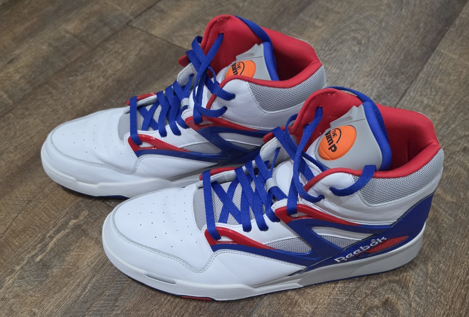 Reebok Pump Omni Zone II Hexalite Red White Blue Men’s Size 15 HO1315