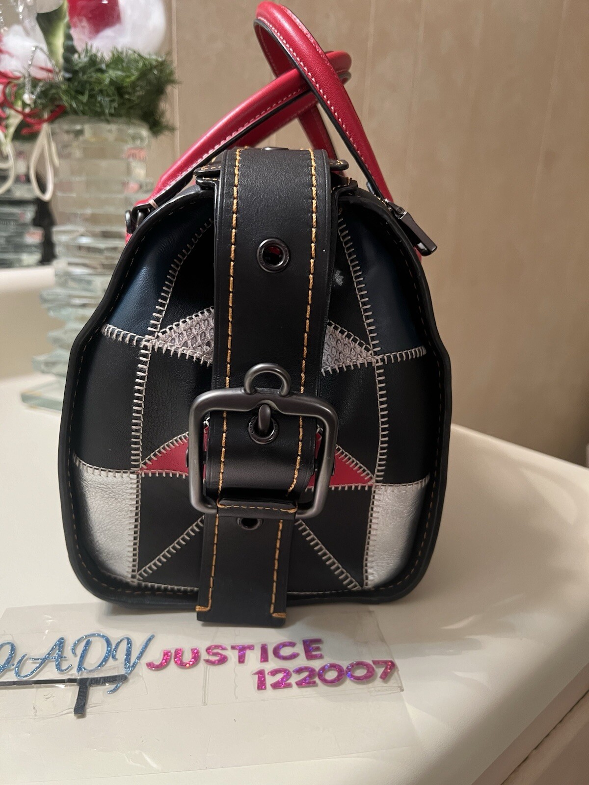 Coach 1941 BADLANDS satchel 25 in b-boy prairie patchwork leather bag 56630