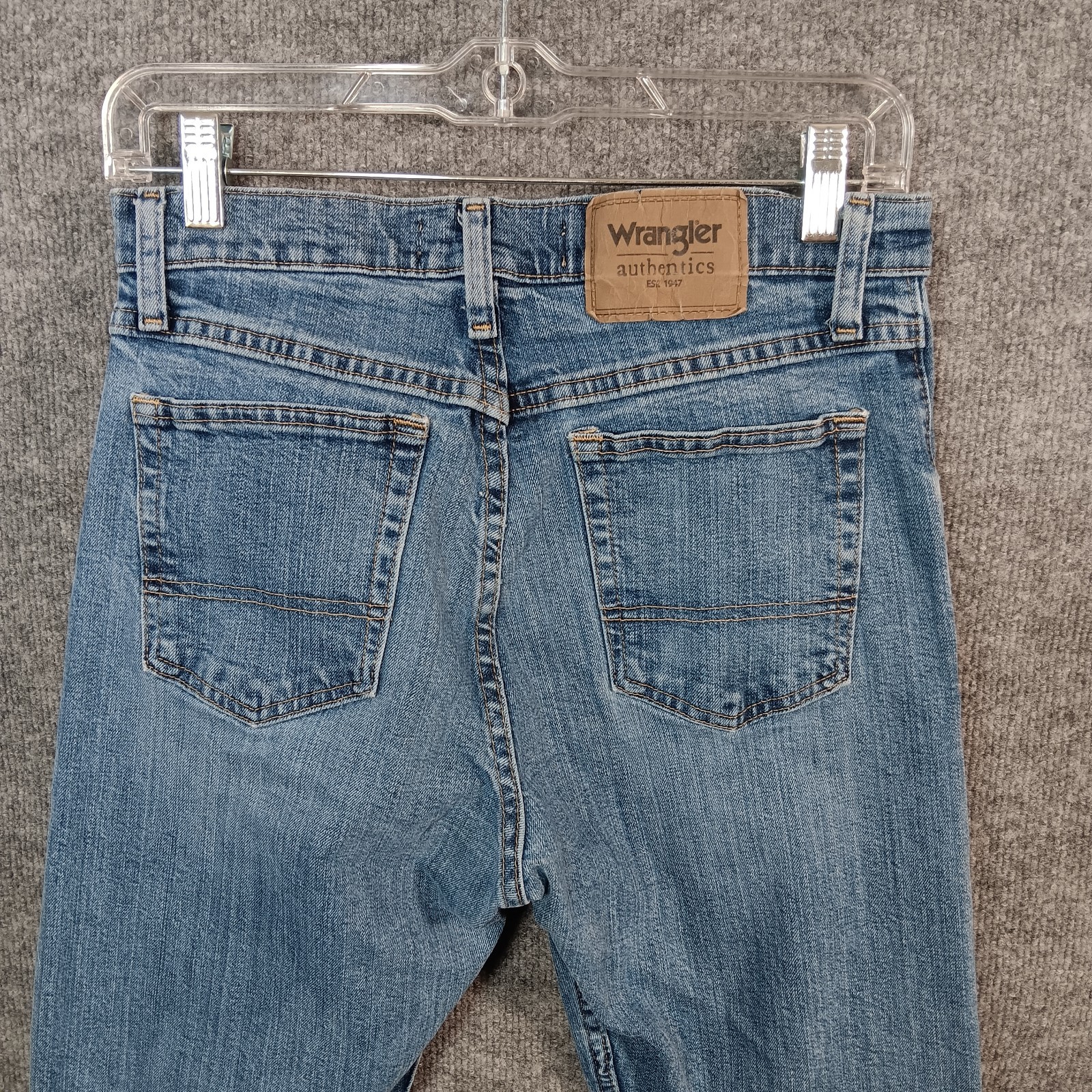 Wrangler Authentics Straight Leg Jean Blue Denim Cotton Stretch Medium Wash