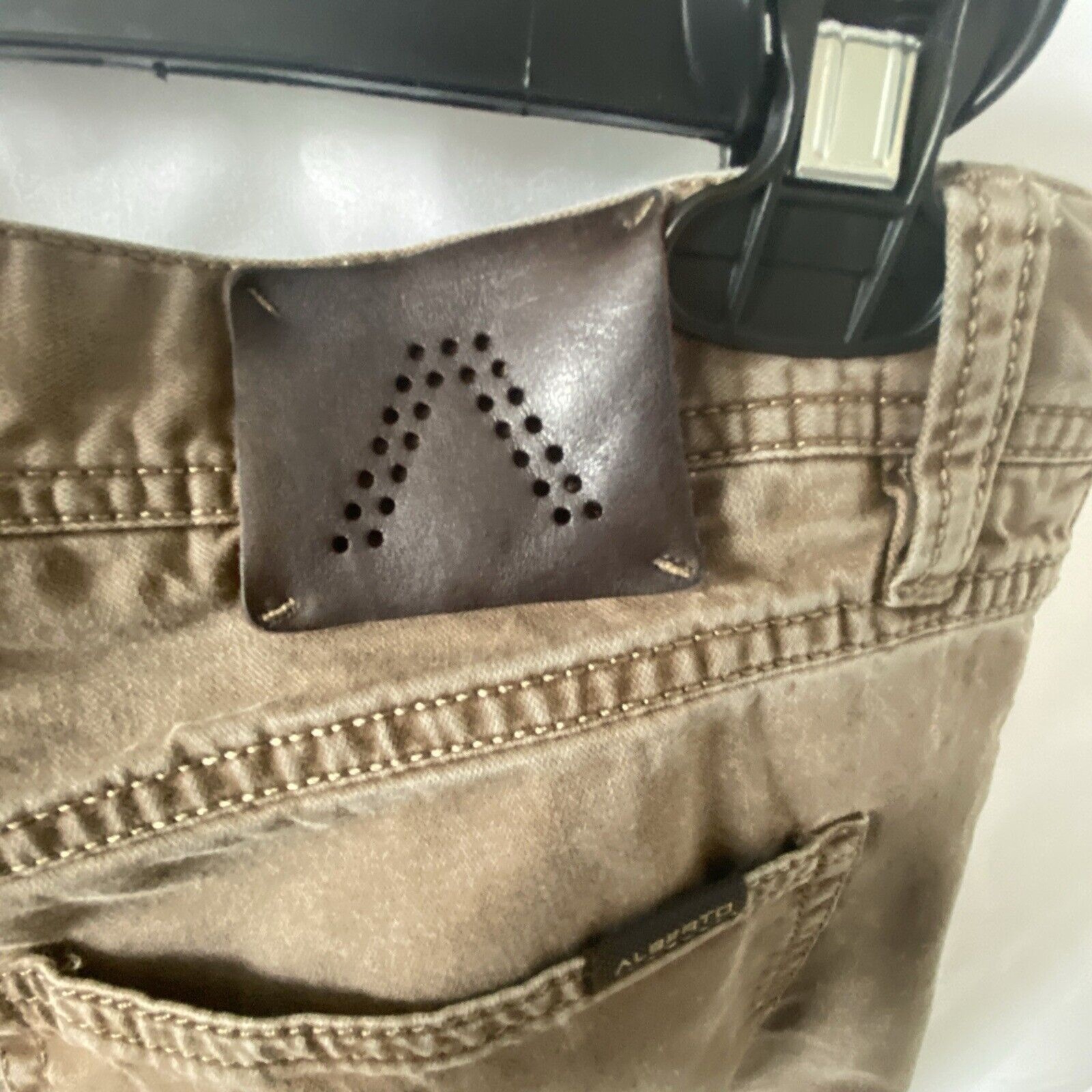 Alberto Pants Mens 35×29 Beige Stone Modern Fit Stretch Broken Twill