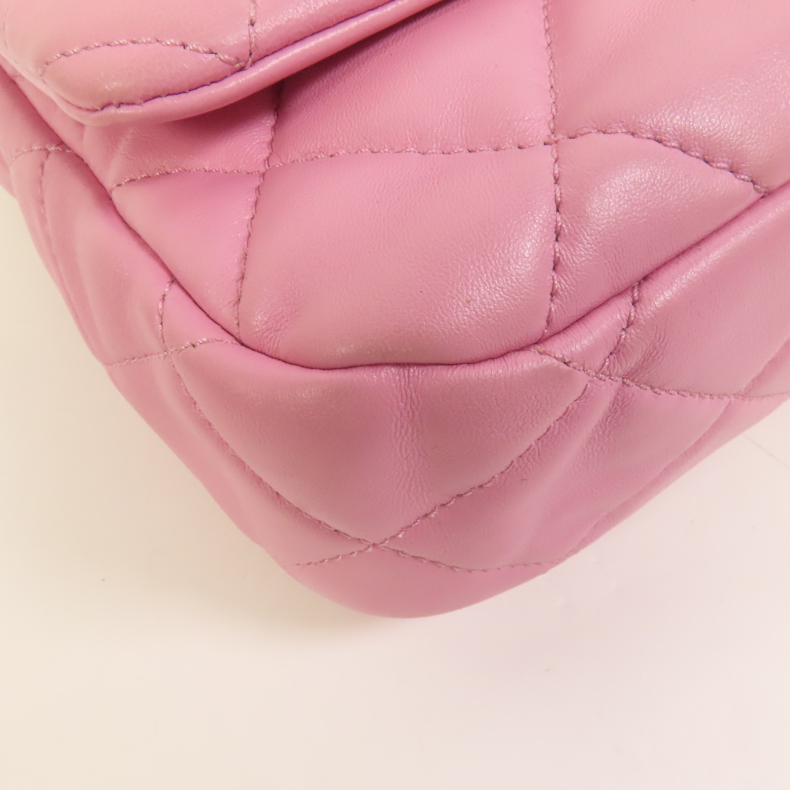 CHANEL CC GHW Chain Shoulder Bag Lambskin Leather Pink
