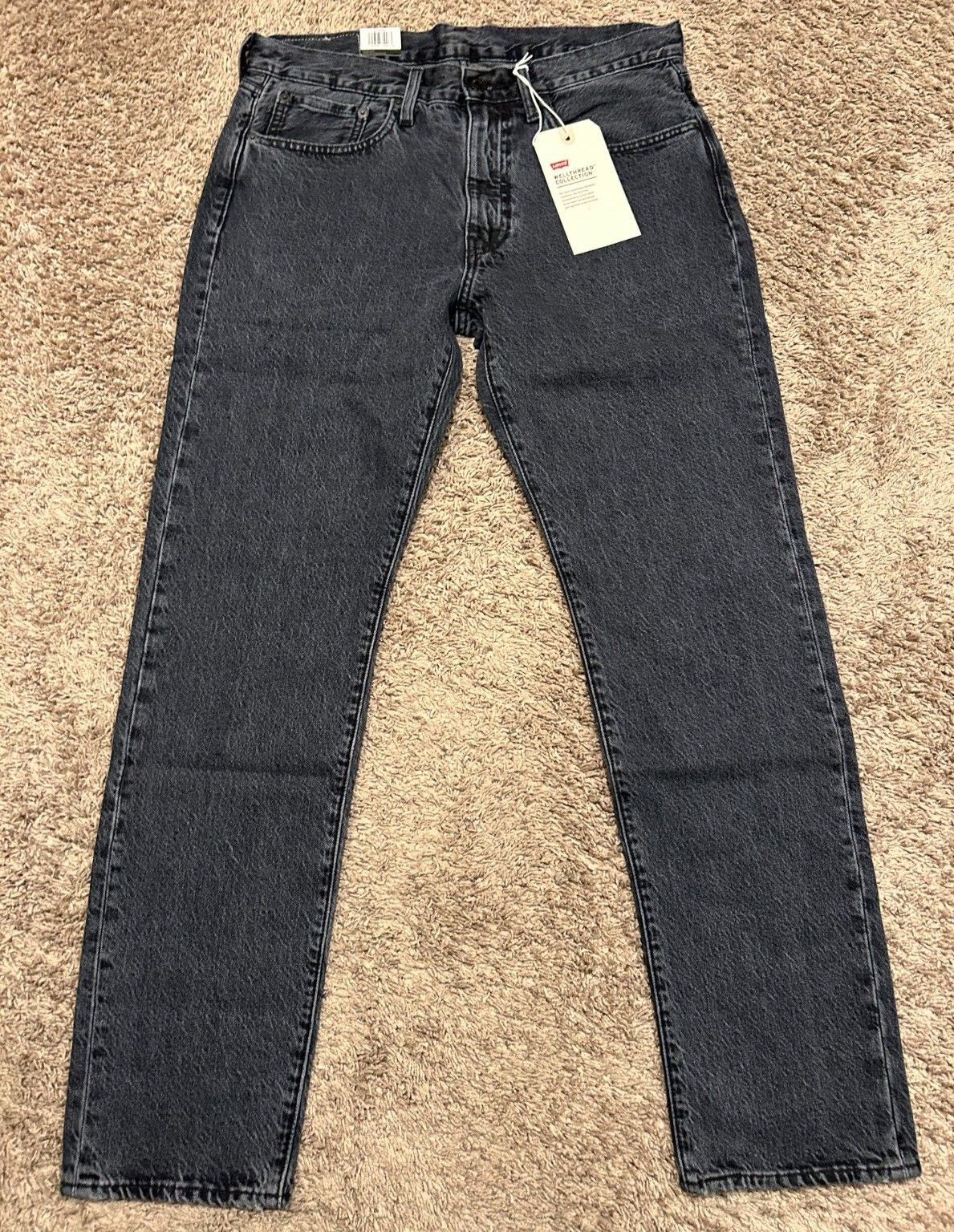 LEVI’S PREMIUM WELLTHREAD 502 TAPER JEANS FADED BLACK SIZE 32X32 NWT RT$128 0005