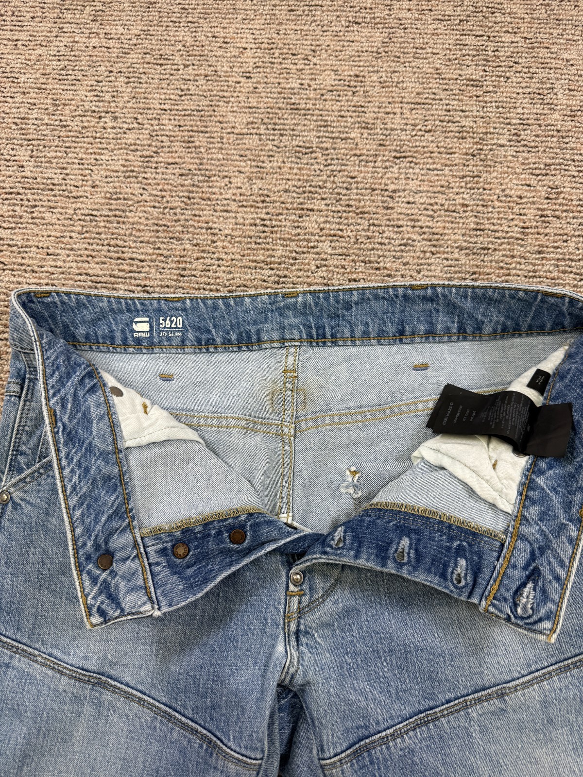 G-STAR RAW Denim 5620 3D Slim TAPERED Distressed Jeans Size W29 X L32