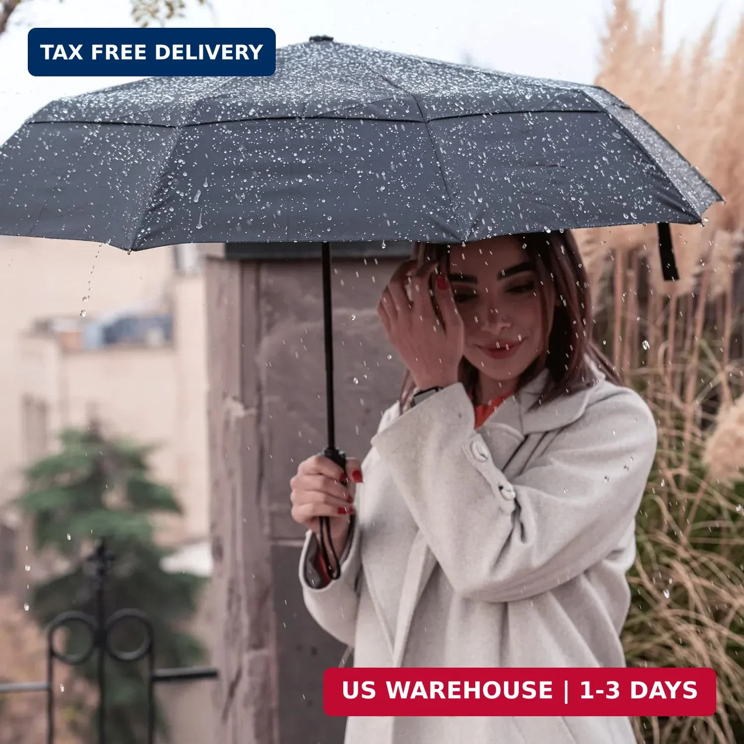Mr. Pen- Windproof Travel Umbrella, Compact, Water Resistant, One Size, Black