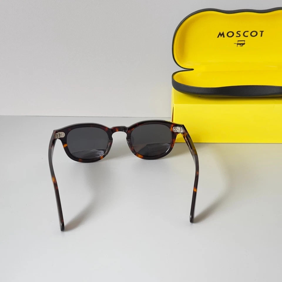 Moscot Lemtosh Tortoise Frame Dark Grey Lens Sunglasses Handmade Unisex