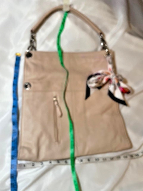 Valentina Pink Leather Top Handle/Shoulder/Clutch Bag, GUC, H & Bottom W 14.5 in