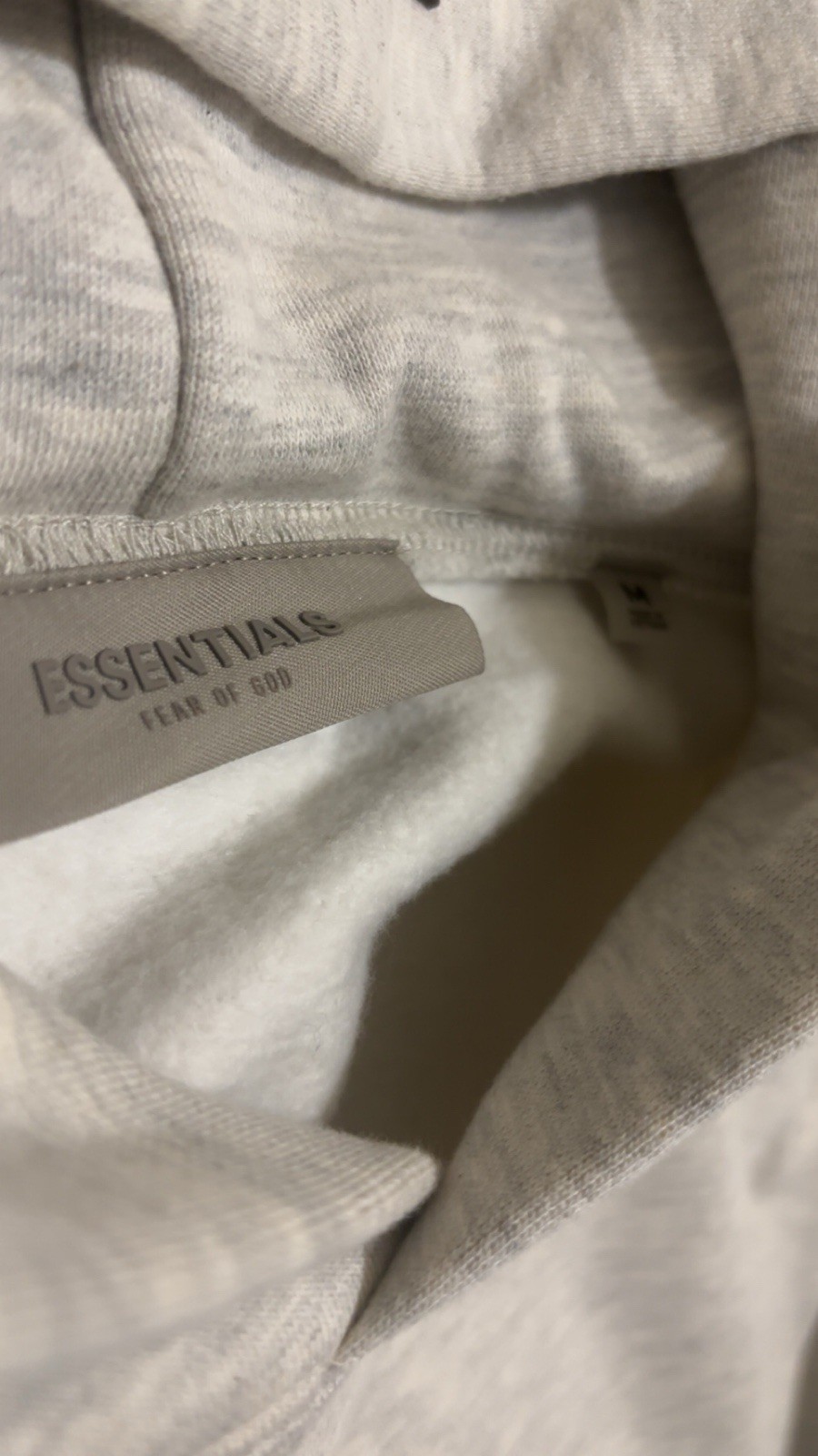 Fear of God Essentials Set Hoodie & Pants Light Oatmeal Size: M