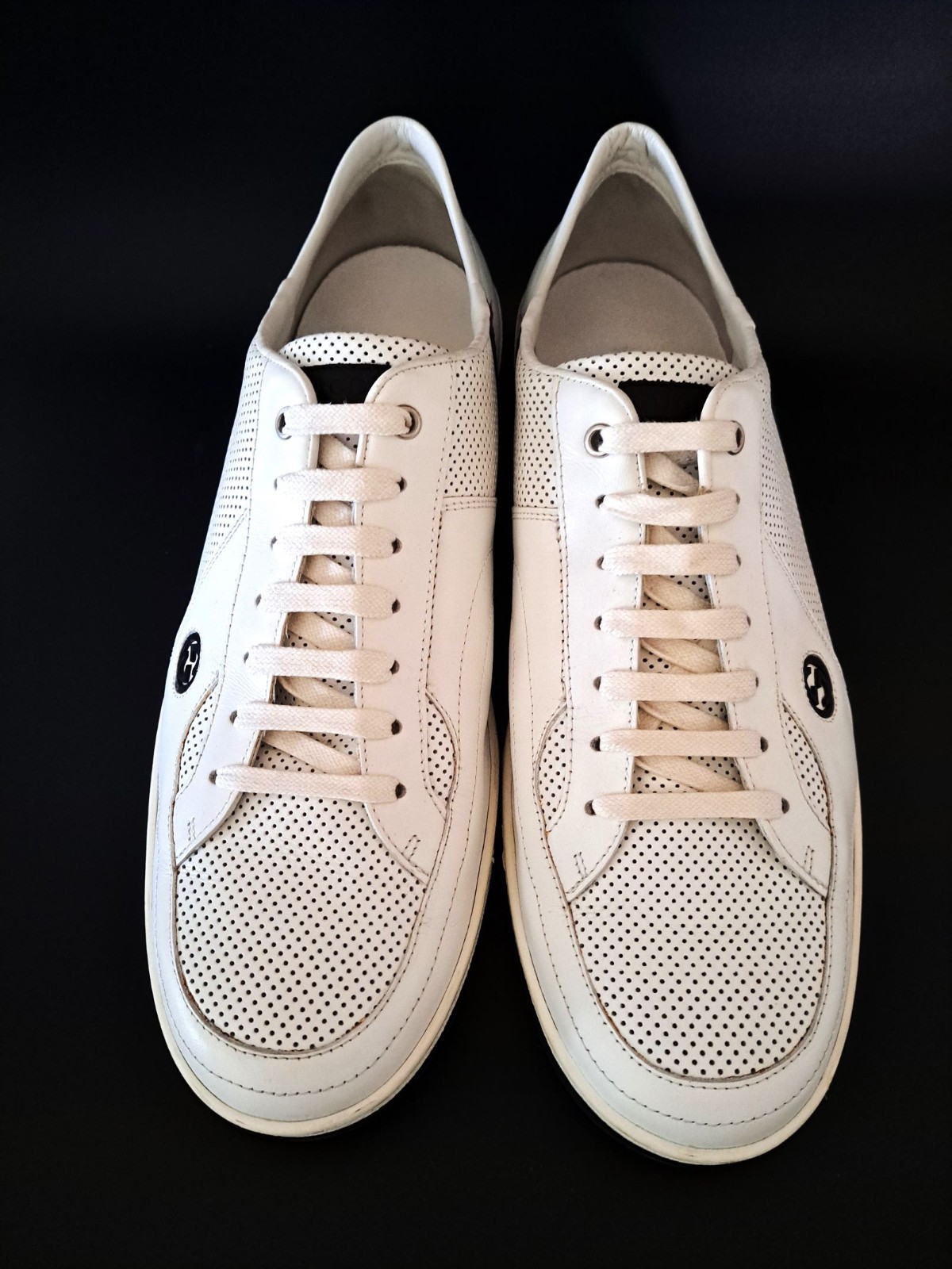 GUCCI Pelle S. Gomma Web Accent Men’s Sneakers Size 13D