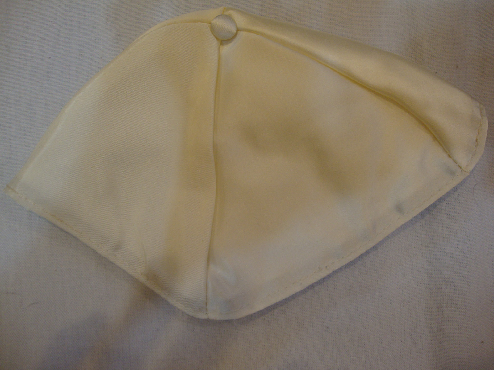 Satin White Yamaka Bat Mitzvah Skull Cap Hat Kippah Yarmulke Jewish Kipa Judaiah