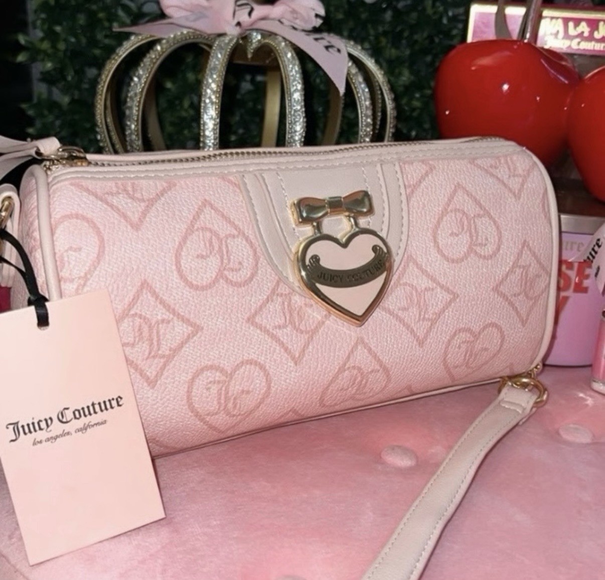 Juicy Couture Pink Clay Precious Moments Edition Crossbody Bag