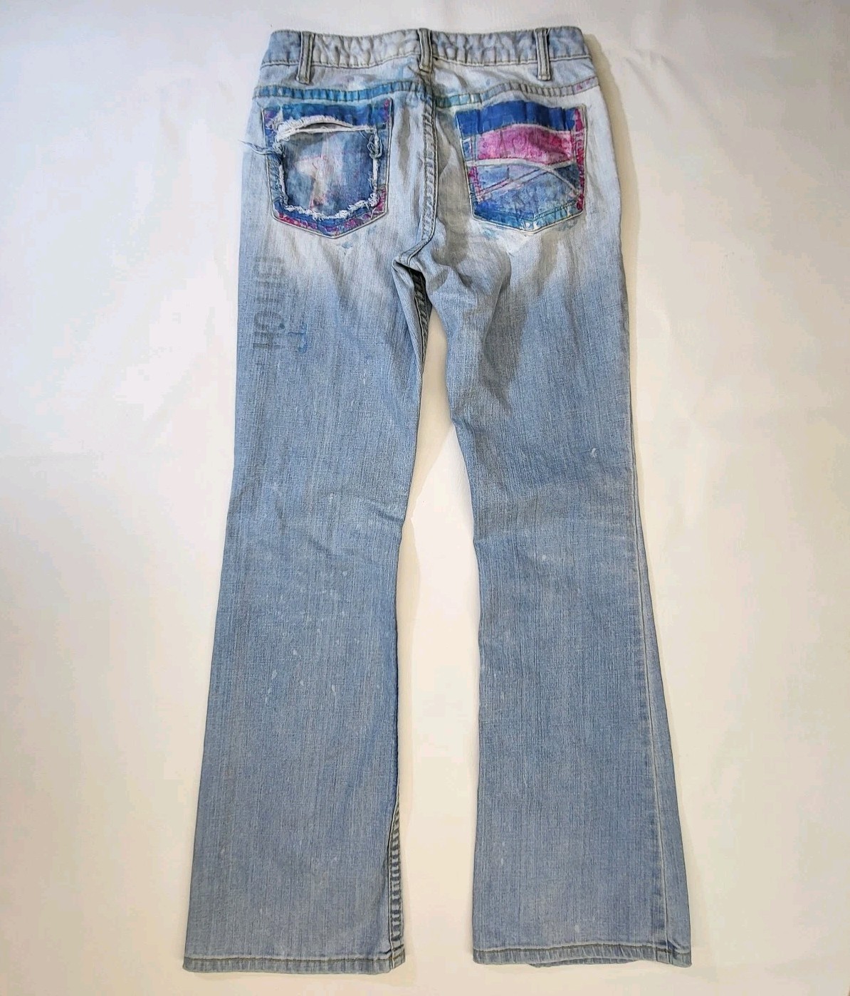 Aeropostale Jeans Hailey Skinny Flare Curvy Size 5/6 Long Art to Wear Y2K READ