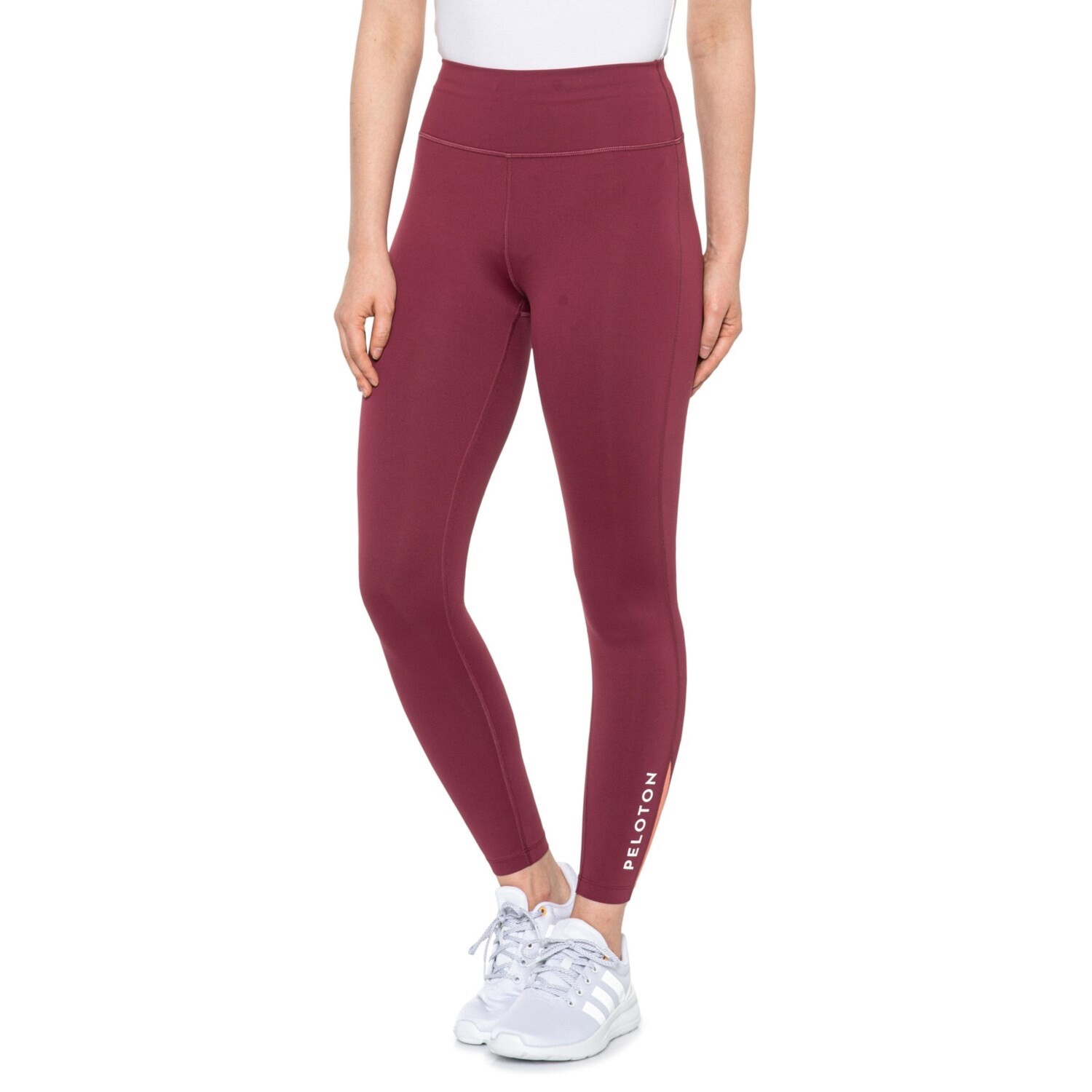Peloton Women’s Burgundy 7/8 Rib Insert Leggings Move Mission size Small New!
