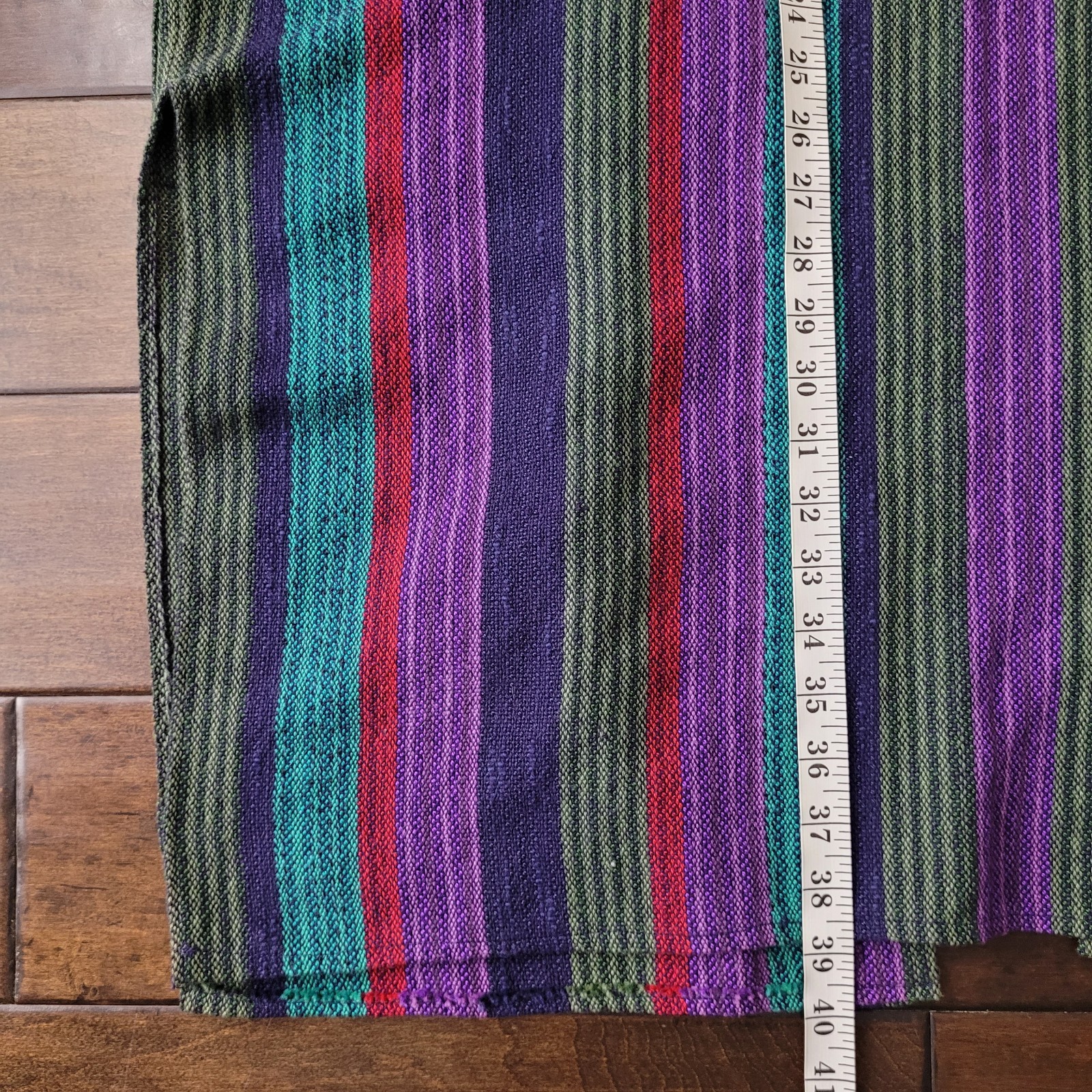 Unbranded Hand Woven Striped Open Duster Cardigan Lagenlook Boho Hippie